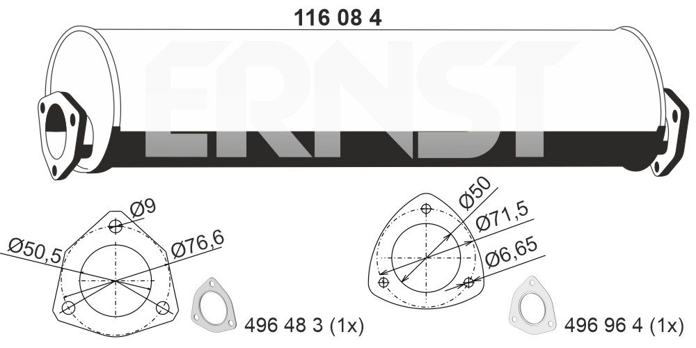 ERNST-APPARATEBAU Endschalldämpfer VW | WMShop