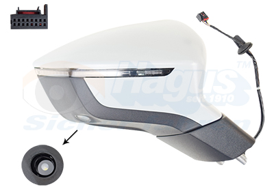 VAN WEZEL Außenspiegel 5766806 Rechts - Für VW Golf VII | Kompatibel Mit 5G1, BA5 Modellen