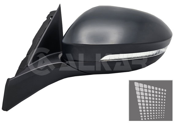 Alkar Außenspiegel Gehäuse 6342136 - Für VW Tiguan & Sharan