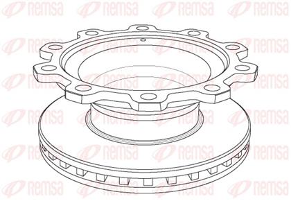 Bremsscheibe belüftet hinten