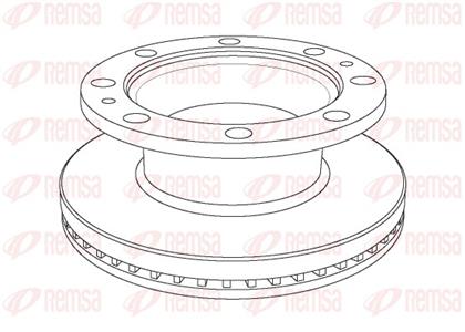 Bremsscheibe belüftet hinten