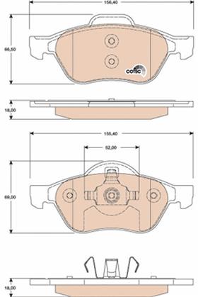 Bremsbelagsatz 18mm
