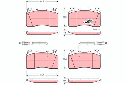 Bremsbelagsatz 15.8mm