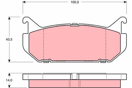 Bremsbelagsatz 14mm