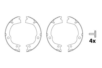 Bremsbackensatz, Feststellbremse
