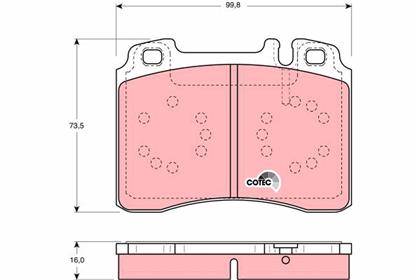 Bremsbelagsatz COTEC vorne Mercedes
