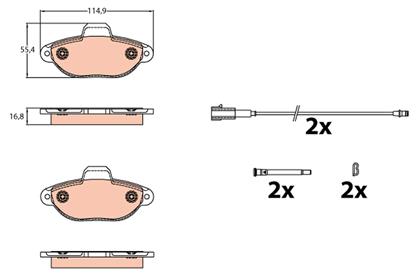 Bremsbelagsatz vorne Fiat