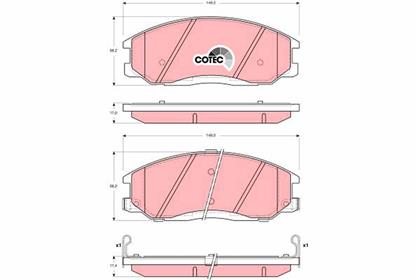 Bremsbelagsatz COTEC vorne