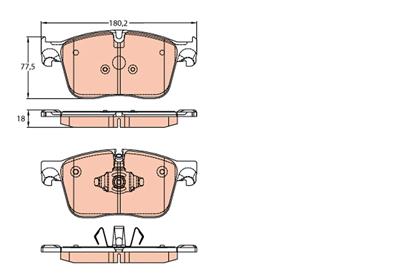 Bremsbelagsatz 16mm