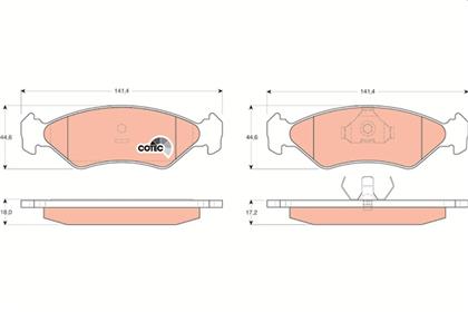 Bremsbelagsatz COTEC vorne Ford