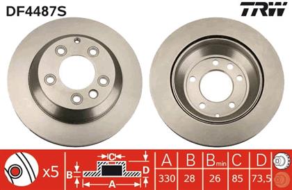 Bremsscheibe belüftet hinten