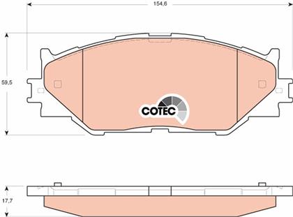 Bremsbelagsatz COTEC vorne Lexus