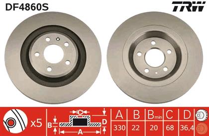 Bremsscheibe belüftet hinten Audi
