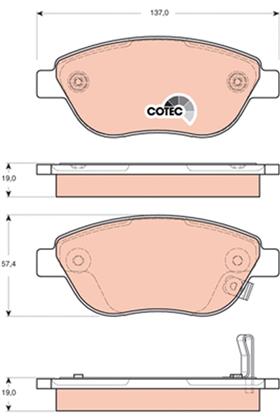 Bremsbelagsatz COTEC vorne