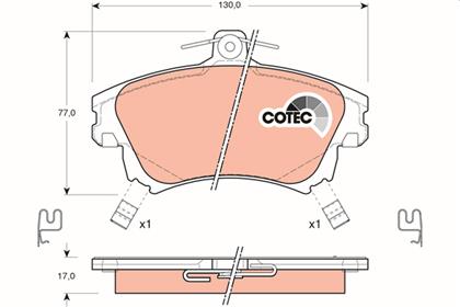 Bremsbelagsatz COTEC vorne