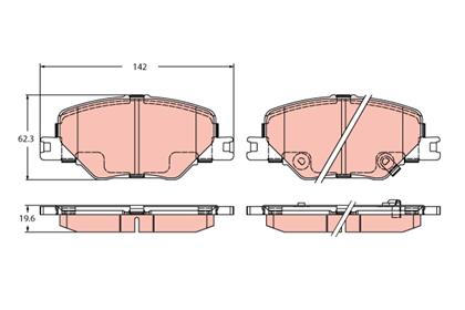 Bremsbelagsatz vorne Opel