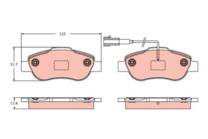 Bremsbelagsatz vorne Fiat