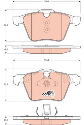 Bremsbelagsatz COTEC vorne