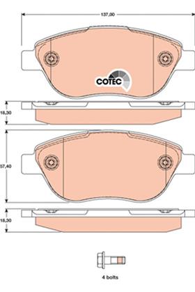 Bremsbelagsatz COTEC vorne