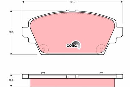 Bremsbelagsatz COTEC vorne Nissan