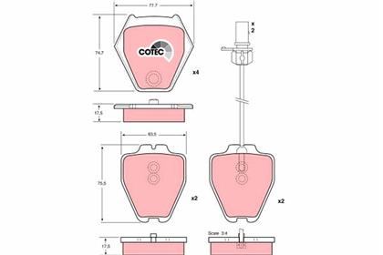 Bremsbelagsatz COTEC vorne