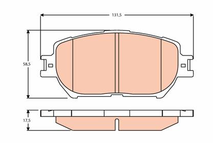 Bremsbelagsatz vorne Toyota