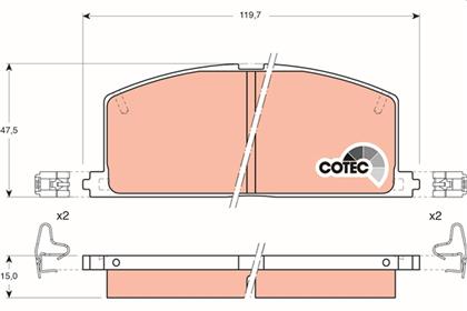 Bremsbelagsatz COTEC vorne Toyota