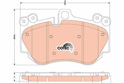 Bremsbelagsatz COTEC vorne Porsche