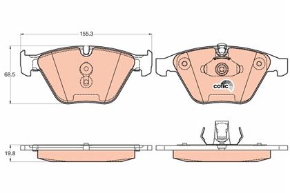 Bremsbelagsatz COTEC vorne BMW