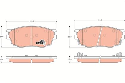Bremsbelagsatz COTEC vorne Mazda