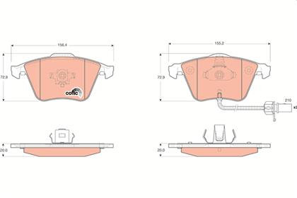 Bremsbelagsatz COTEC vorne Audi
