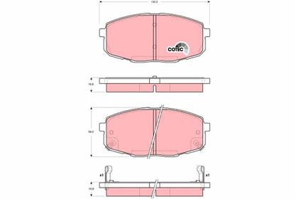 Bremsbelagsatz COTEC vorne Kia