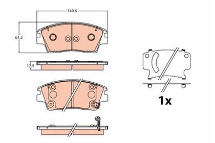 Bremsbelagsatz vorne