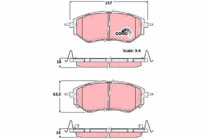Bremsbelagsatz COTEC vorne Subaru