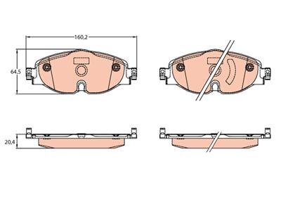 Bremsbelagsatz 20.4mm