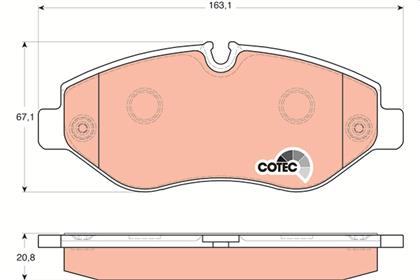 Bremsbelagsatz COTEC vorne