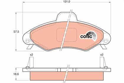 Bremsbelagsatz COTEC vorne Ford