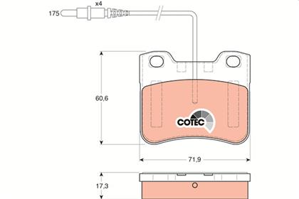 Bremsbelagsatz COTEC vorne