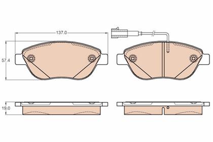 Bremsbelagsatz vorne Fiat