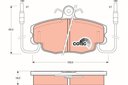 Bremsbelagsatz COTEC vorne