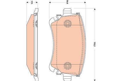 Bremsbelagsatz hinten Audi