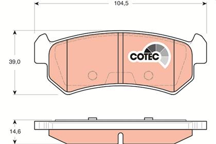 Bremsbelagsatz COTEC hinten