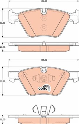 Bremsbelagsatz COTEC vorne BMW