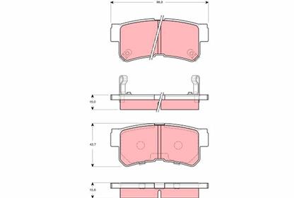 Bremsbelagsatz hinten Hyundai