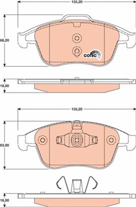 Bremsbelagsatz COTEC vorne Renault