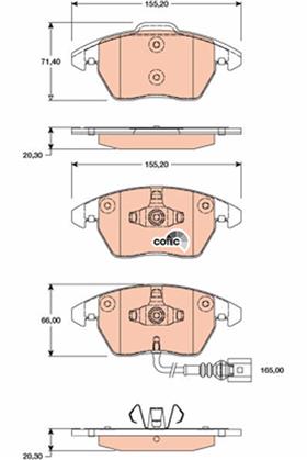 Bremsbelagsatz 20.3mm