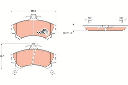 Bremsbelagsatz COTEC vorne