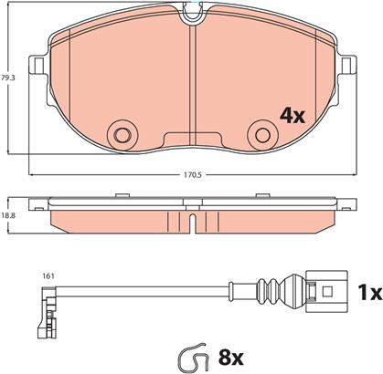 Bremsbelagsatz vorne VW