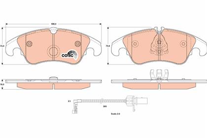 Bremsbelagsatz COTEC vorne Audi