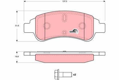 Bremsbelagsatz COTEC vorne Citroën